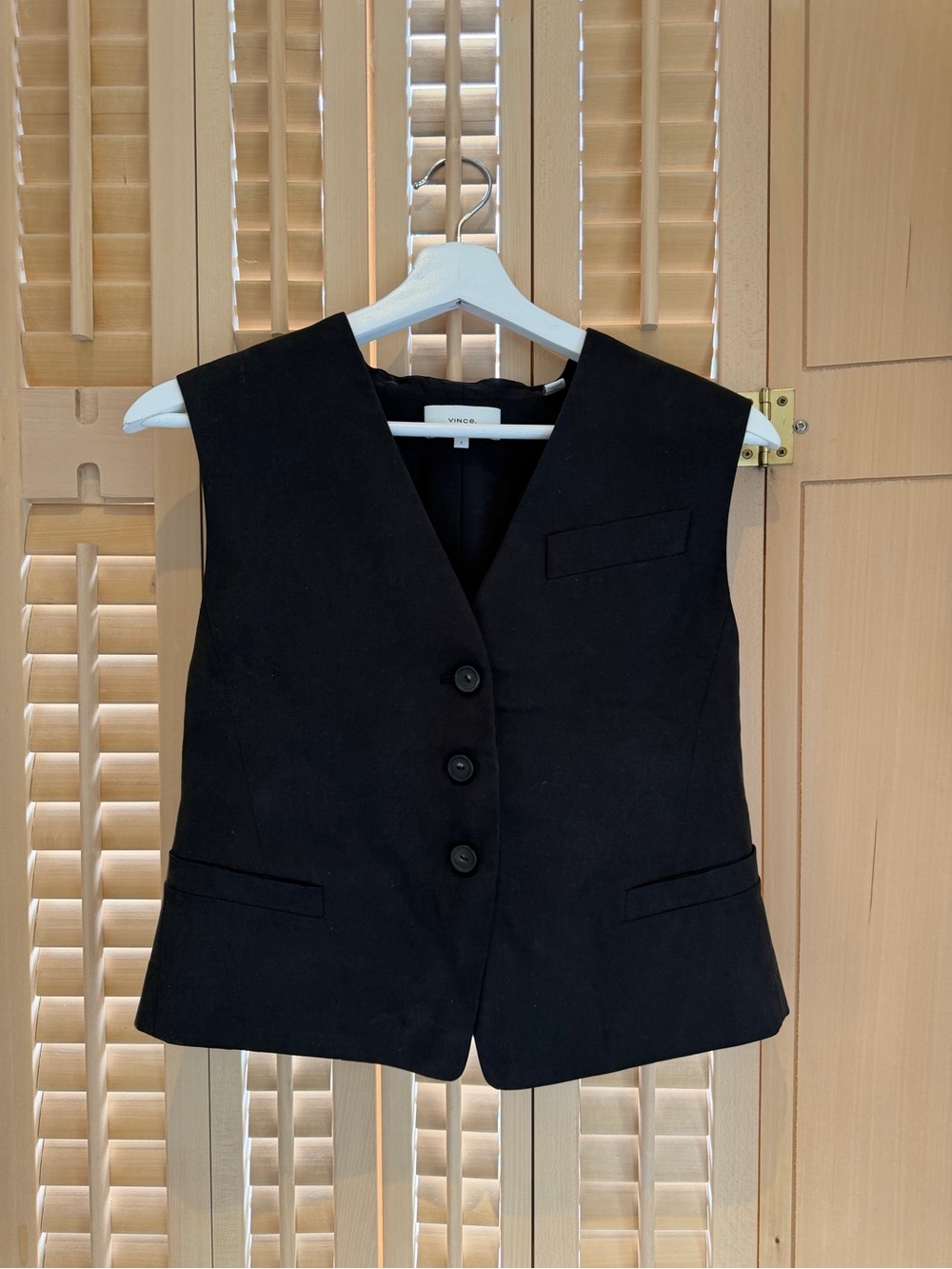 Vince Suiting Waistcoat / Vest in Black